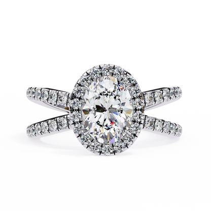 Venezia Poise Oval Solitaire Ring