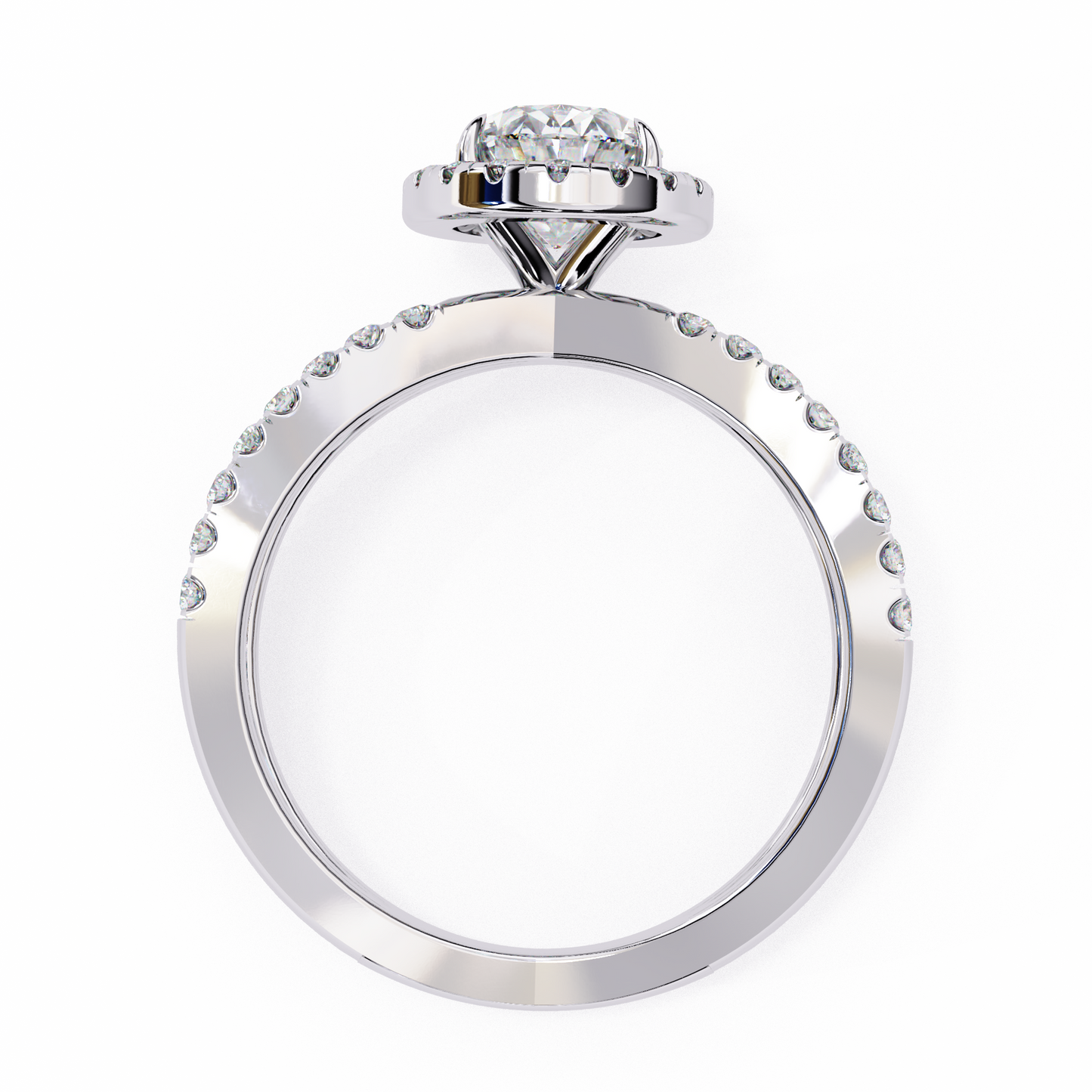 Venezia Poise Oval Solitaire Ring