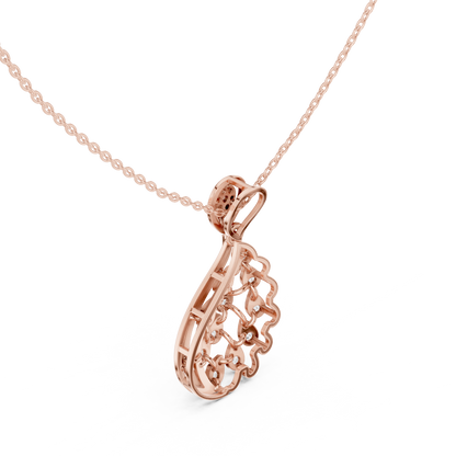 Gilded Whisper Diamond Pendant