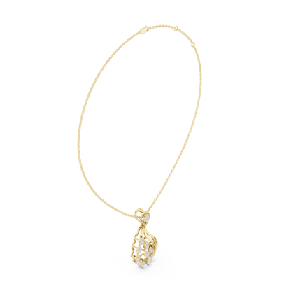 Gilded Whisper Diamond Pendant