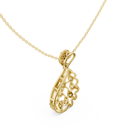 Gilded Whisper Diamond Pendant