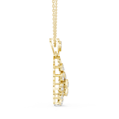 Gilded Whisper Diamond Pendant