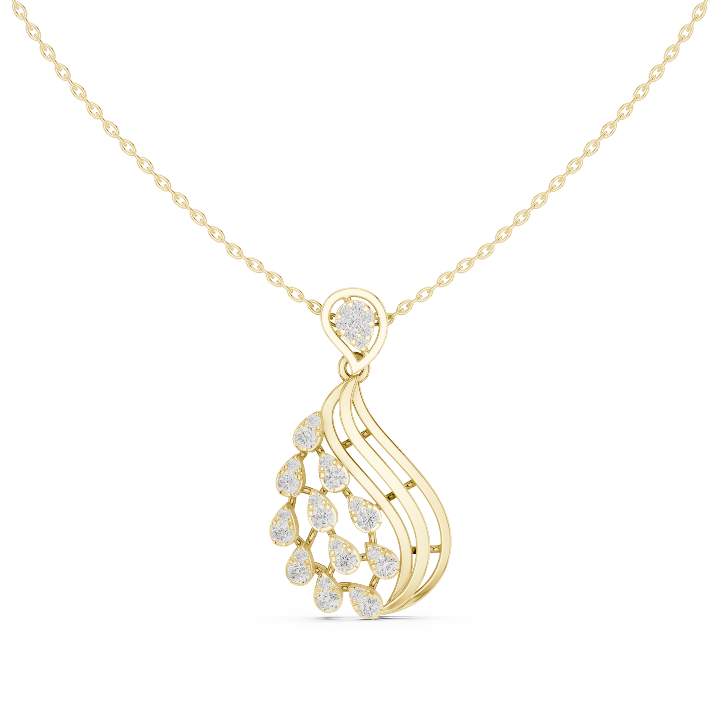 Gilded Whisper Diamond Pendant