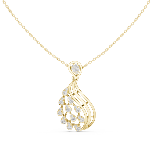 Gilded Whisper Diamond Pendant