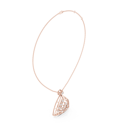 Crowned Radiance Diamond Pendant