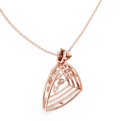 Crowned Radiance Diamond Pendant