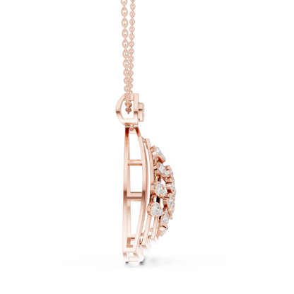 Crowned Radiance Diamond Pendant