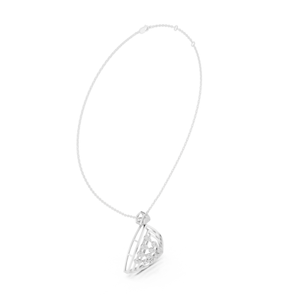 Crowned Radiance Diamond Pendant