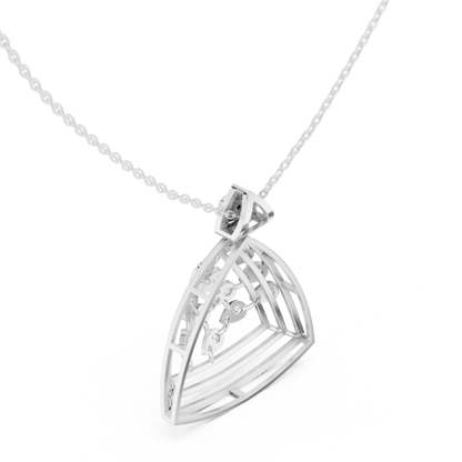 Crowned Radiance Diamond Pendant