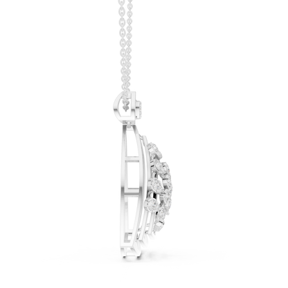 Crowned Radiance Diamond Pendant