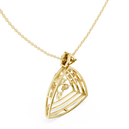 Crowned Radiance Diamond Pendant