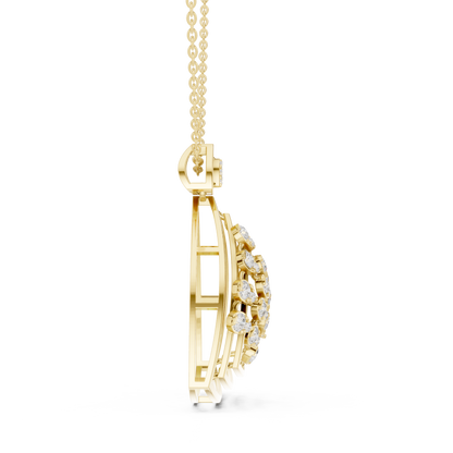 Crowned Radiance Diamond Pendant