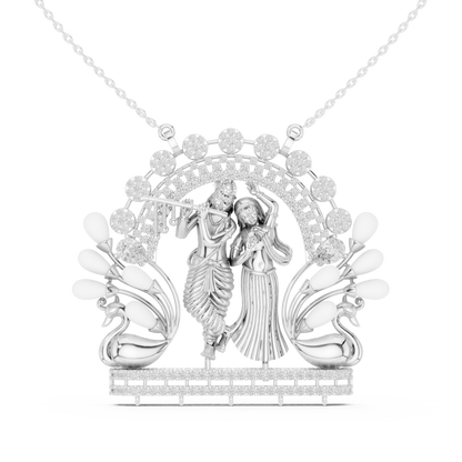 Radha Krishna Diamond Pendant