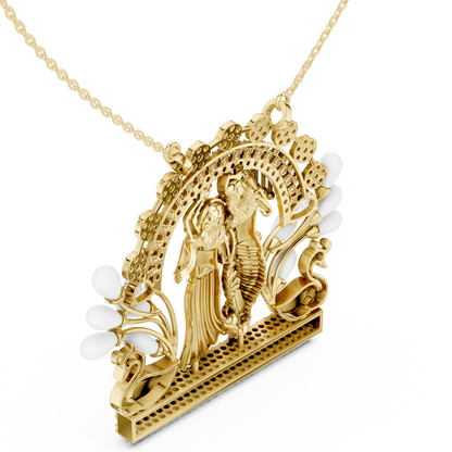 Radha Krishna Diamond Pendant