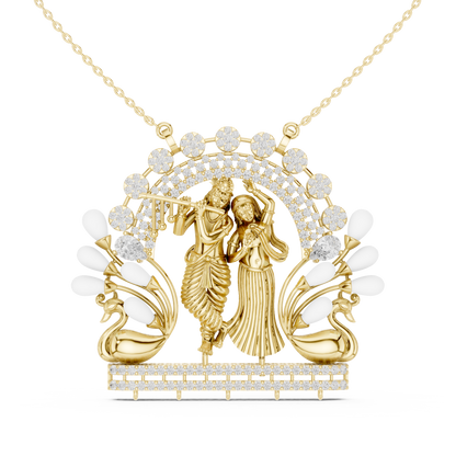 Radha Krishna Diamond Pendant