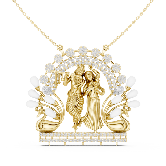 Radha Krishna Diamond Pendant