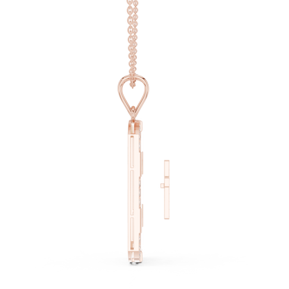 Opal Cross Diamond Pendant