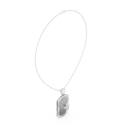 Opal Cross Diamond Pendant