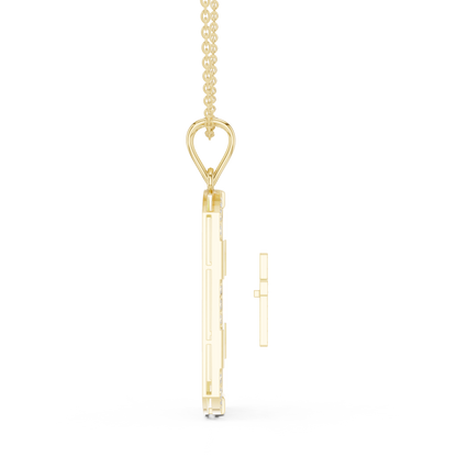 Opal Cross Diamond Pendant