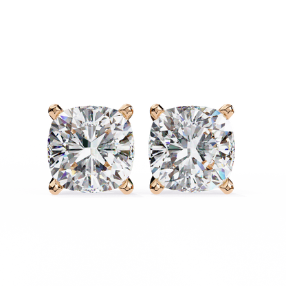 Velamira Cushion Solitaire Diamond Earrings