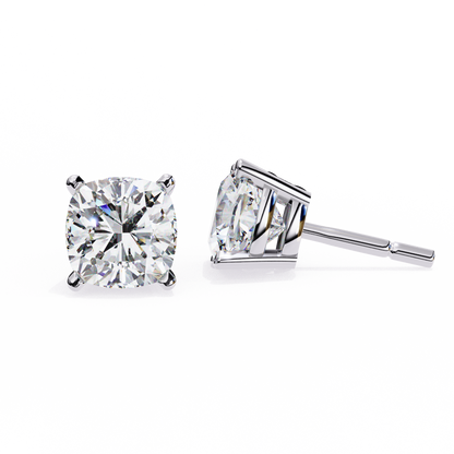 Velamira Cushion Solitaire Diamond Earrings