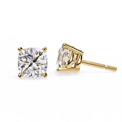 Velamira Cushion Solitaire Diamond Earrings