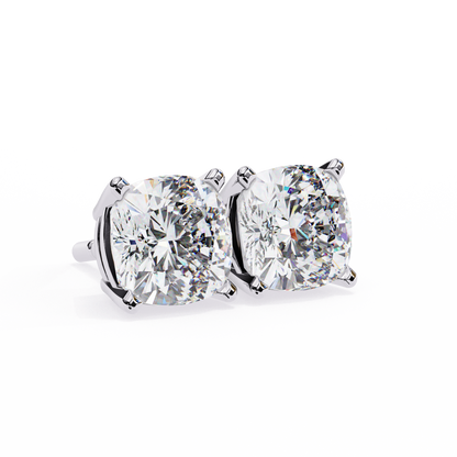 Velamira Cushion Solitaire Diamond Earrings