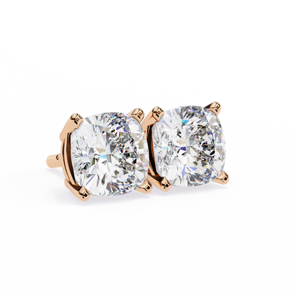 Velamira Cushion Solitaire Diamond Earrings