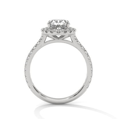 Regal Halo Oval-Cut Diamond Ring