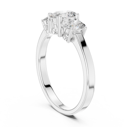 Noble Flame Diamond Ring