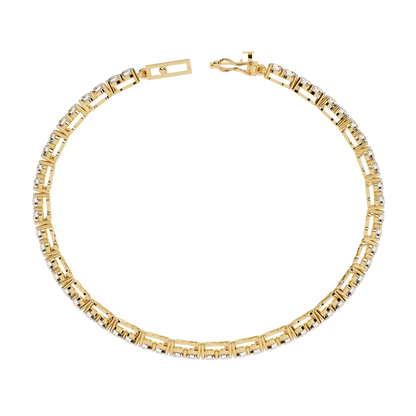 The Infinity Line Round Diamond Tennis Bracelet