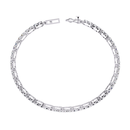The Infinity Line Round Diamond Tennis Bracelet