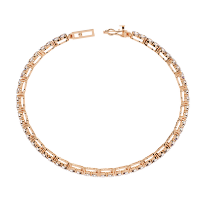 The Infinity Line Round Diamond Tennis Bracelet