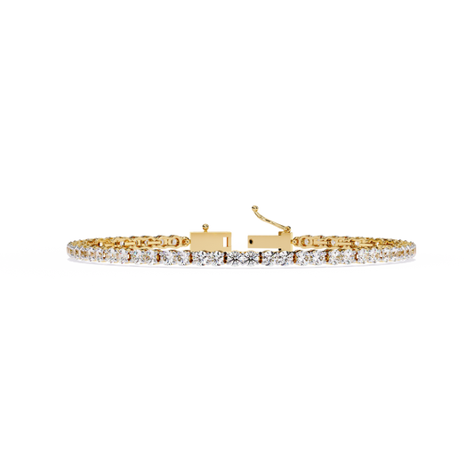 The Infinity Line Round Diamond Tennis Bracelet