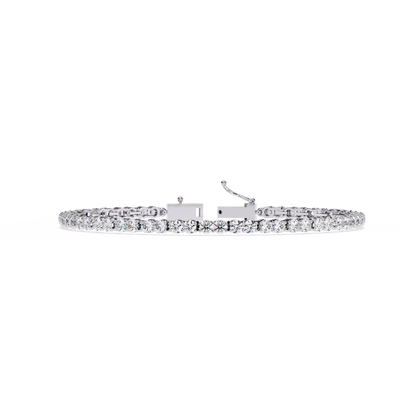 The Infinity Line Round Diamond Tennis Bracelet