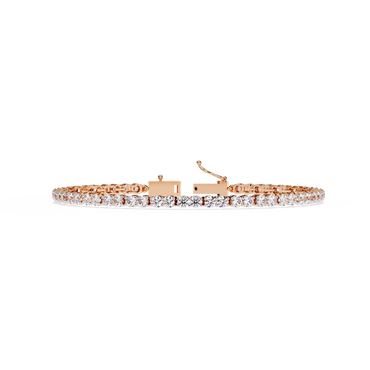 The Infinity Line Round Diamond Tennis Bracelet