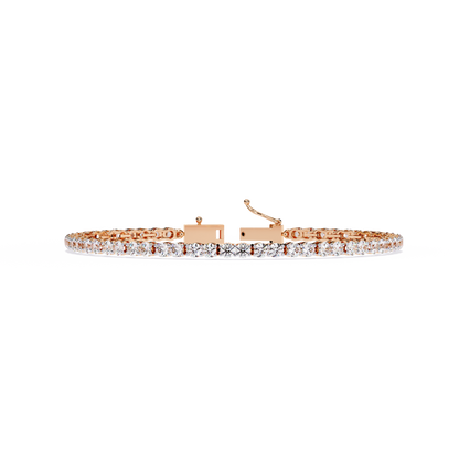 The Infinity Line Round Diamond Tennis Bracelet