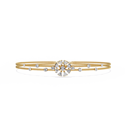 Floral Radiance Diamond Bracelet