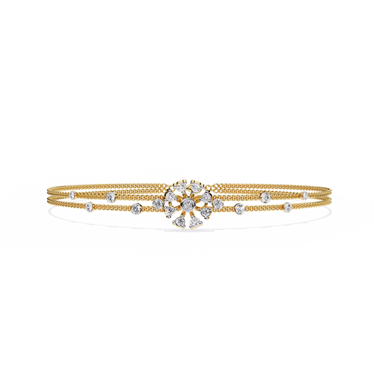 Floral Radiance Diamond Bracelet