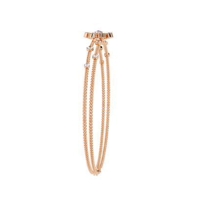 Floral Radiance Diamond Bracelet