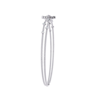 Floral Radiance Diamond Bracelet