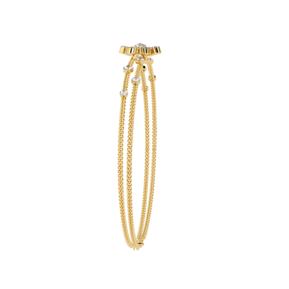 Floral Radiance Diamond Bracelet