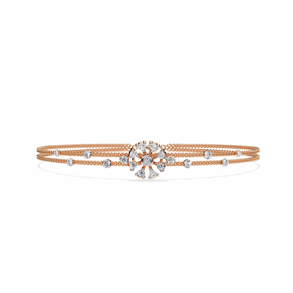Floral Radiance Diamond Bracelet