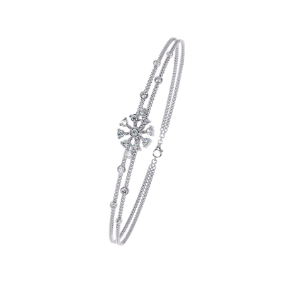 Floral Radiance Diamond Bracelet