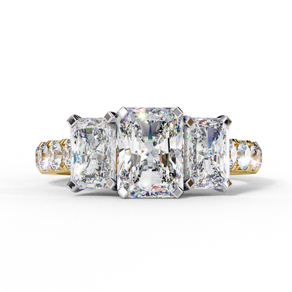Emeraude Royale Radiant Solitaire Ring