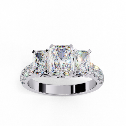 Emeraude Royale Radiant Solitaire Ring