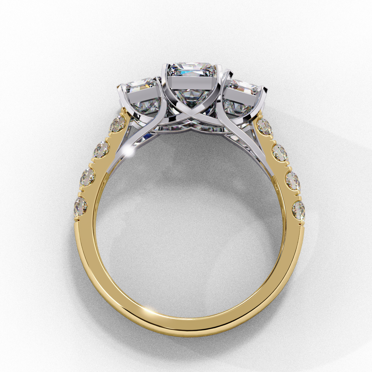 Emeraude Royale Radiant Solitaire Ring
