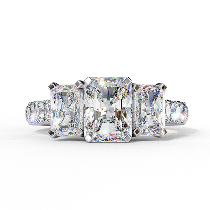 Emeraude Royale Radiant Solitaire Ring