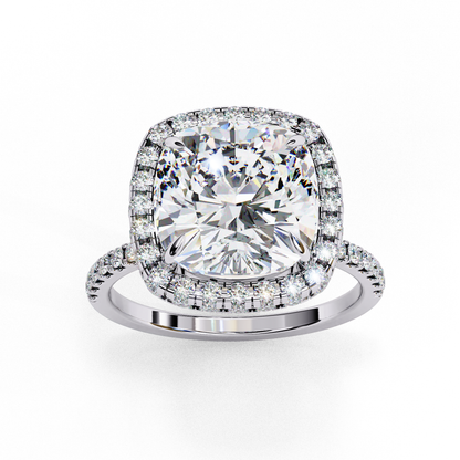 Aria di Amore Cushion Solitaire Ring