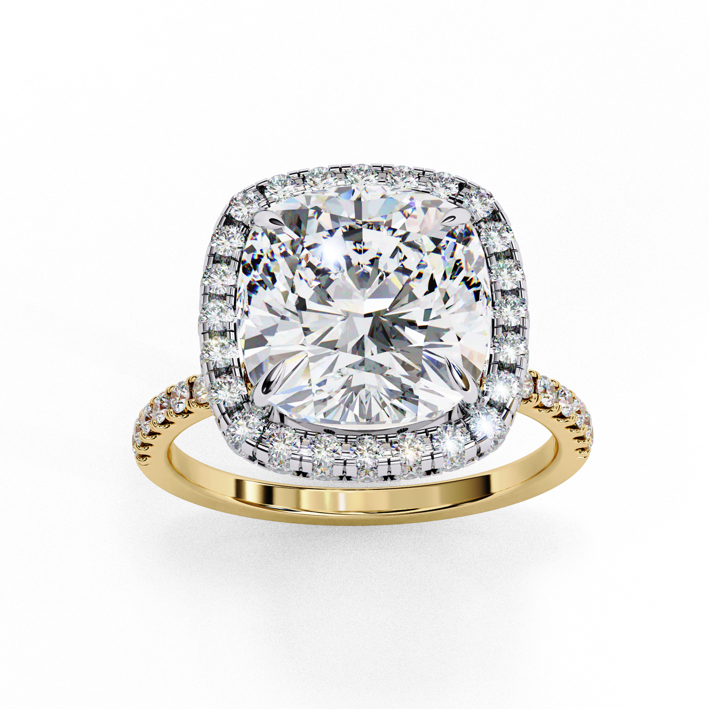 Aria di Amore Cushion Solitaire Ring